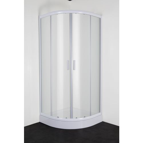 Runddusche m.2 Schiebet. weiß 89-90x89-90x190cm