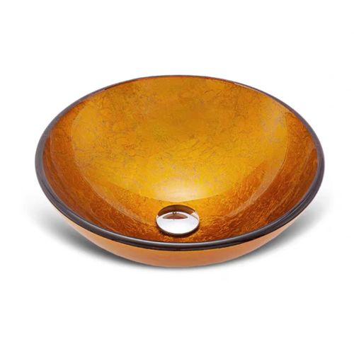 GLAS Aufbauwaschtisch gold