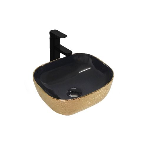 Sanotechnik - Keramički umivaonik crno/zlatni