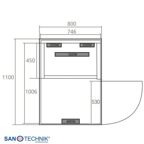 Sanotechnik - NORDISK 1 Infrarotkabine für 1 Person 80x110x190 cm