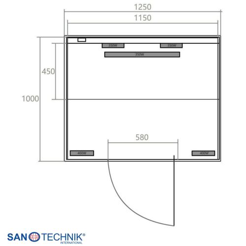 Sanotechnik - BILLUND 2 Infrarotkabine für 2 Personen 125x100x190 cm