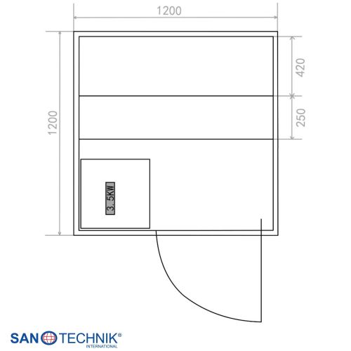 Sanotechnik - LUXOR 1 savna za 2 osebi 120x120x190 cm