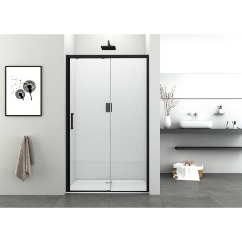 Schiebetüre schwarz 98-102x195cm Soft Close