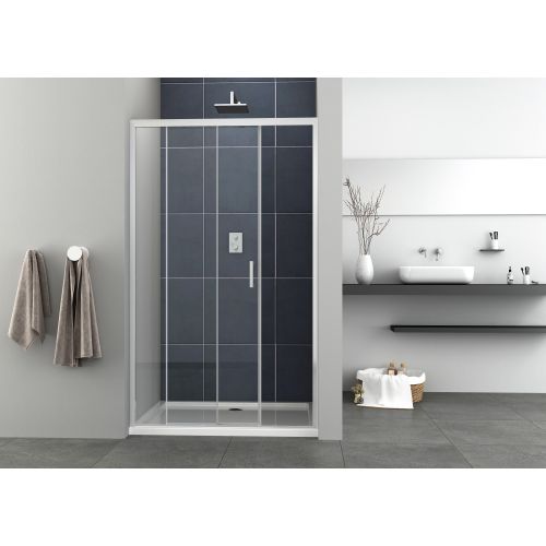 Sanotechnik - Schiebetüre chrom 98-102x195cm Soft Close