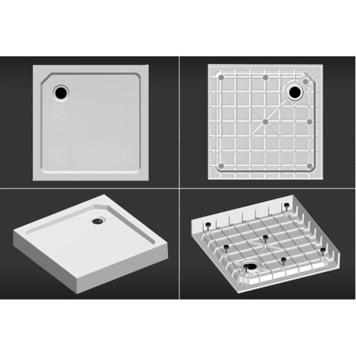 Sanotechnik - SMC tuš kad s sifonom 90x90x14cm