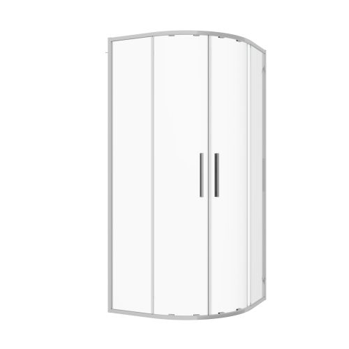 Rundduschkabine chrom 80x80x200cm ESG Easy-Clean