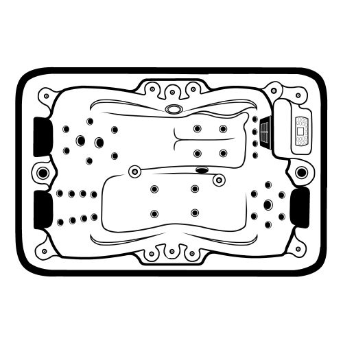 OUTDOORPOOL MODENA +AD  Weiß 205x130x70 cm