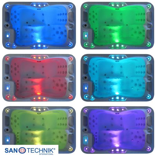 Sanotechnik - Zunanji masažni bazen MODENA - Beli marmor 205x130x70 cm