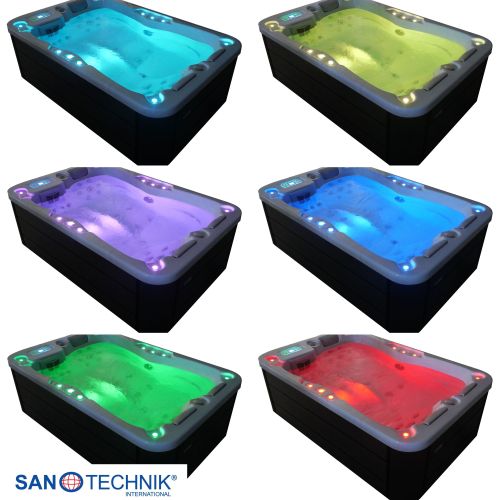 Sanotechnik - Zunanji masažni bazen MODENA - Beli marmor 205x130x70 cm