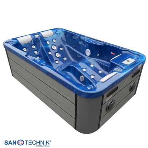 Sanotechnik - Zunanji masažni bazen MODENA - Modri marmor 205x130x70 cm