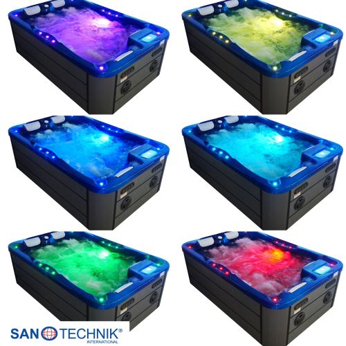 Sanotechnik - Zunanji masažni bazen MODENA - Modri marmor 205x130x70 cm