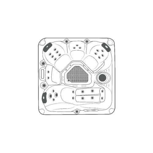 OUTDOORPOOL PALMA +AD +ST white 190x190x86 cm