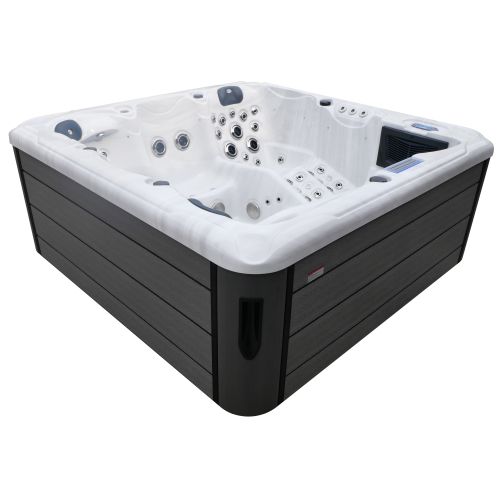 OUTDOORPOOL HAWAII WHITE MARBLE+AD +ST 220X220X95 CM
