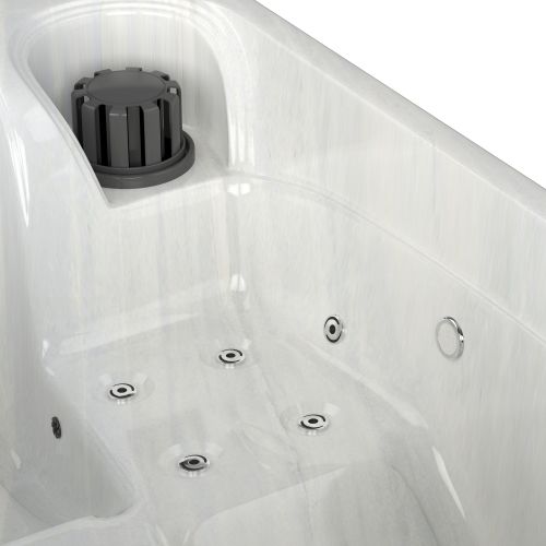OUTDOORPOOL+AD SPLIT white marble 175x115x70 cm
