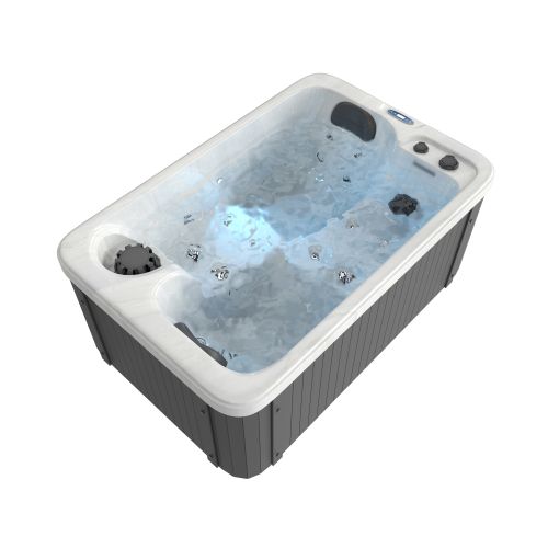 OUTDOORPOOL+AD SPLIT white marble 175x115x70 cm
