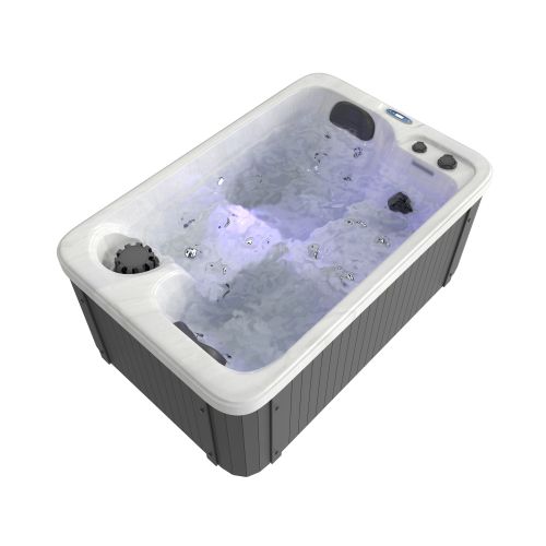 OUTDOORPOOL+AD SPLIT white marble 175x115x70 cm
