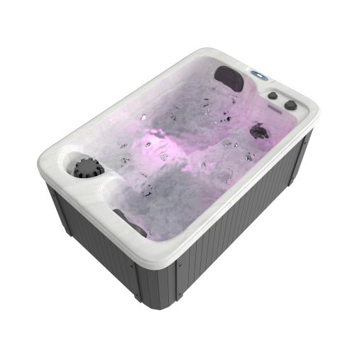 OUTDOORPOOL+AD SPLIT white marble 175x115x70 cm