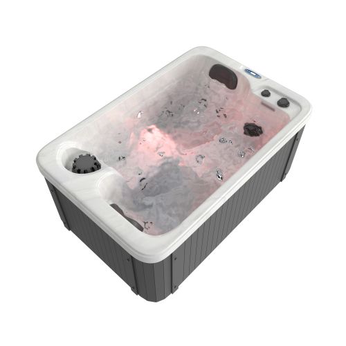 OUTDOORPOOL+AD SPLIT white marble 175x115x70 cm