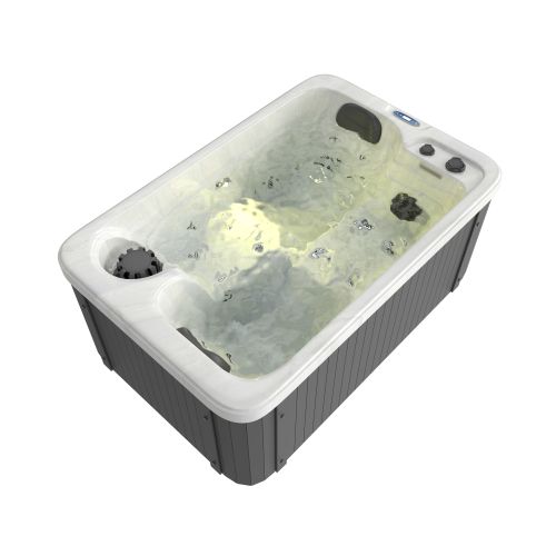 OUTDOORPOOL+AD SPLIT white marble 175x115x70 cm