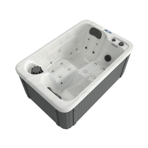 OUTDOORPOOL+AD SPLIT white marble 175x115x70 cm