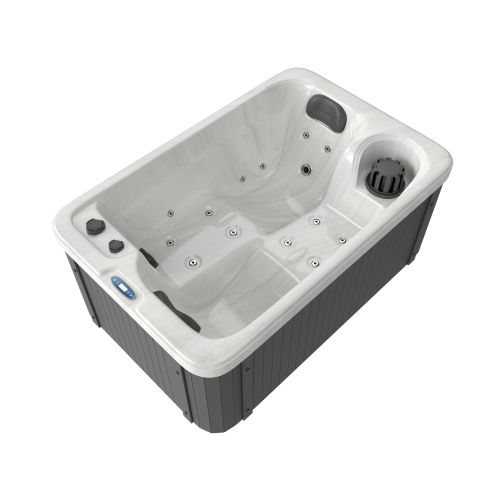 OUTDOORPOOL+AD SPLIT white marble 175x115x70 cm