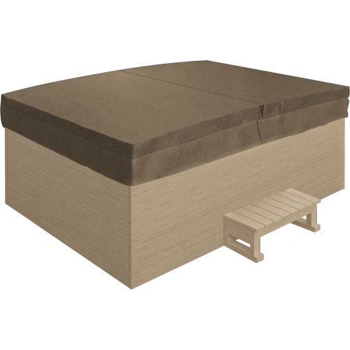 Sanotechnik - ZADAR OUTDOOR WHIRLPOOL white inkl. Abdeckung und Stiege 190x140x70 cm