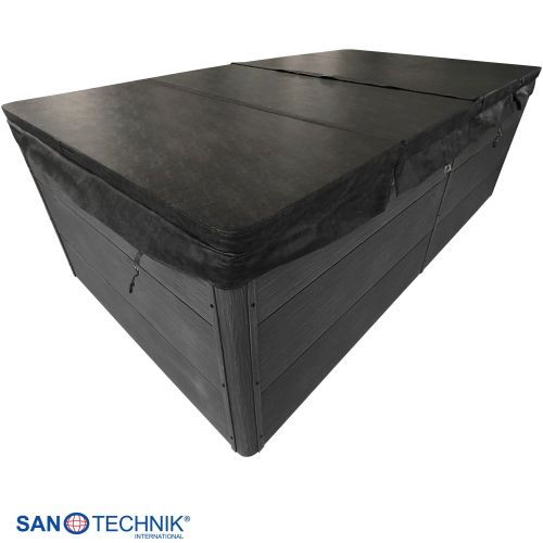 Sanotechnik - Masažni bazen za plivanje VALENCIA, bijeli s poklopcem i stepenicama 400x220x126 cm