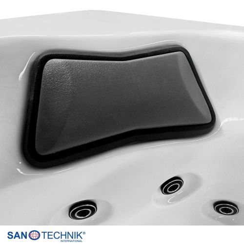 Sanotechnik - Masažni bazen za plivanje VALENCIA, bijeli s poklopcem i stepenicama 400x220x126 cm
