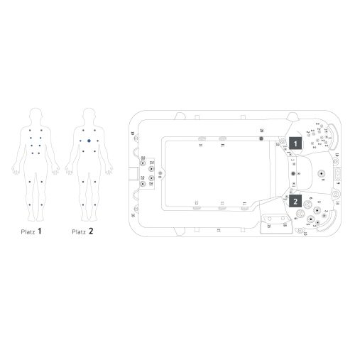 OUTDOORPOOL SWIMSPA +AD +ST IBIZA sterling silver 400x228x131 cm