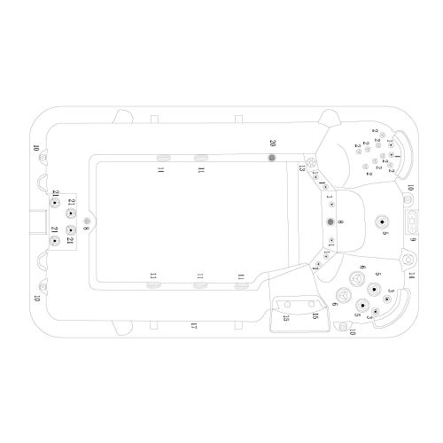 OUTDOORPOOL SWIMSPA +AD +ST IBIZA sterling silver 400x228x131 cm
