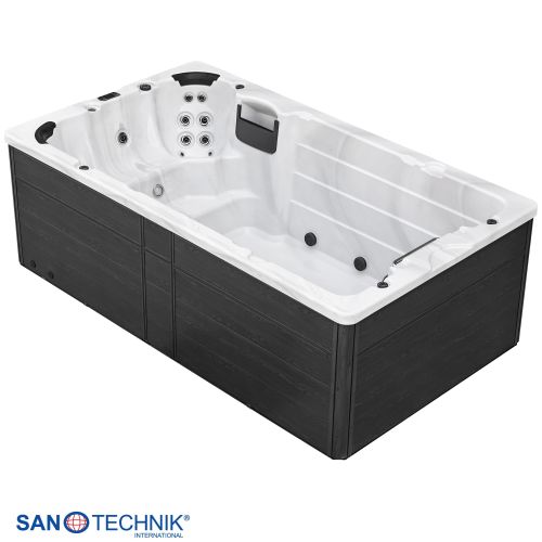 Sanotechnik - Plavalni masažni bazen IBIZA srebrno bel 400x228x131 cm