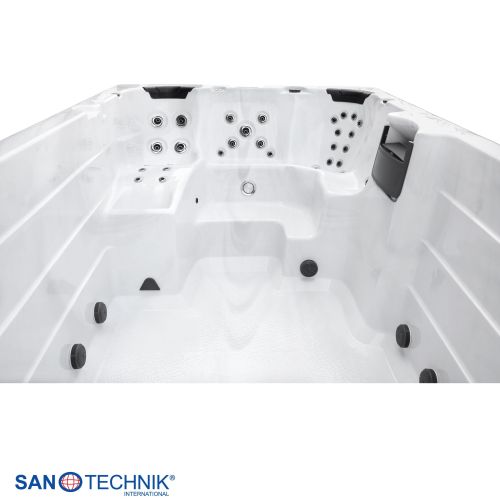 Sanotechnik - Plavalni masažni bazen MENORCA - Beli marmor 450x228x131 cm