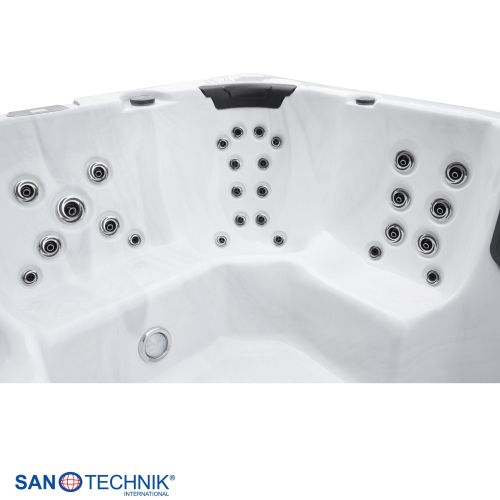 Sanotechnik - Plavalni masažni bazen MENORCA - Beli marmor 450x228x131 cm