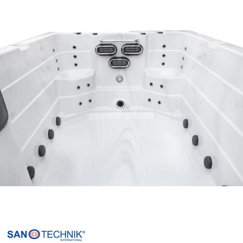 Sanotechnik - Plavalni masažni bazen MENORCA - Beli marmor 450x228x131 cm