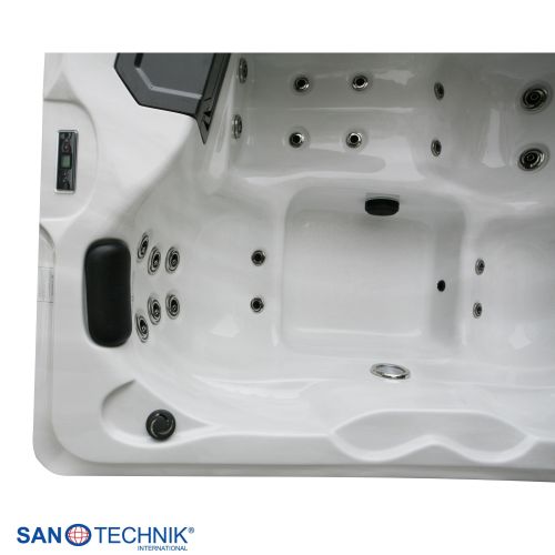 Sanotechnik - Zunanji masažni bazen FIJI - Beli marmor 210x160x80 cm