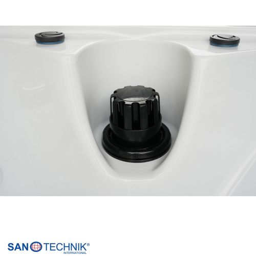 Sanotechnik - PALERMO OUTDOOR WHIRLPOOL white marble inkl. Abdeckung 180x160x76 cm