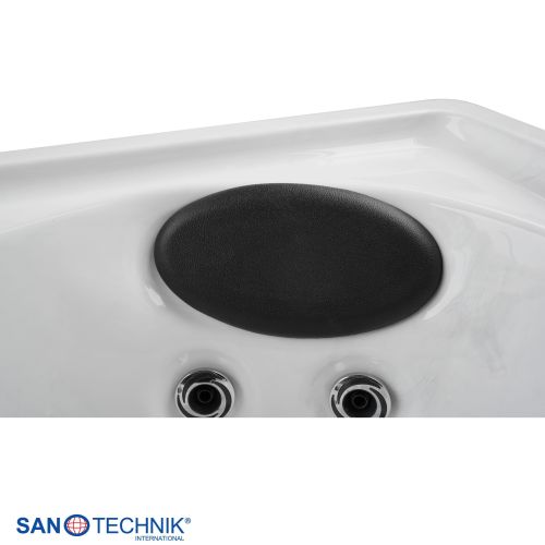 Sanotechnik - PALERMO OUTDOOR WHIRLPOOL white marble inkl. Abdeckung 180x160x76 cm