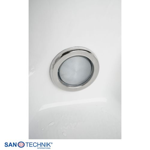 Sanotechnik - PALERMO OUTDOOR WHIRLPOOL white marble inkl. Abdeckung 180x160x76 cm