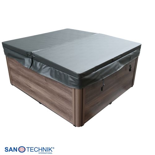 Sanotechnik - PALERMO OUTDOOR WHIRLPOOL white marble inkl. Abdeckung 180x160x76 cm