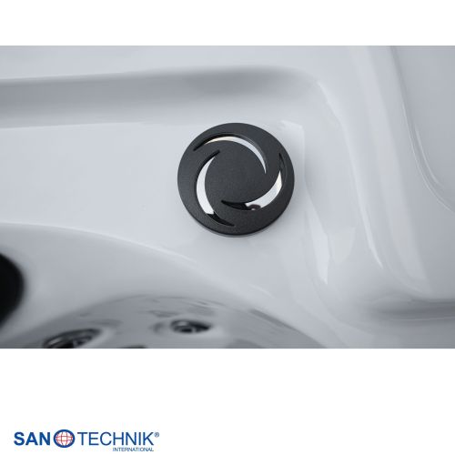 Sanotechnik - CATANIA OUTDOOR WHIRLPOOL white marble inkl. Abdeckung 210x180x82 cm
