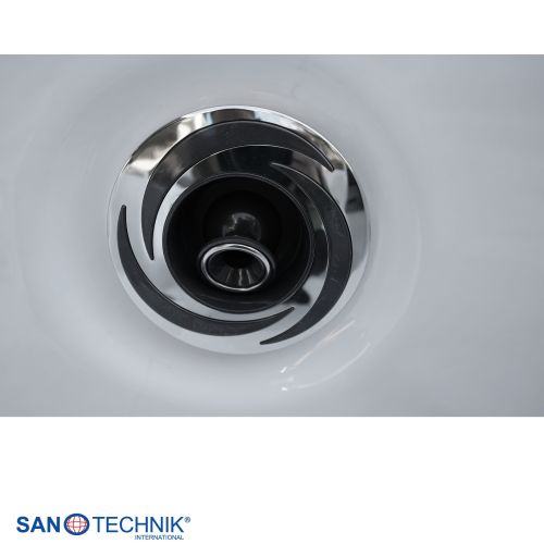 Sanotechnik - CATANIA OUTDOOR WHIRLPOOL white marble inkl. Abdeckung 210x180x82 cm