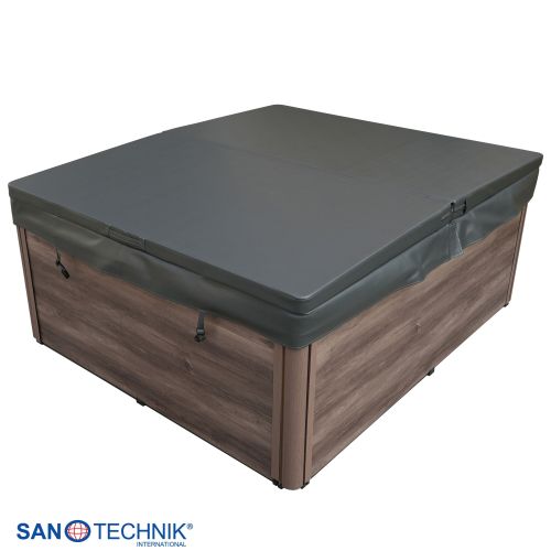 Sanotechnik - CATANIA OUTDOOR WHIRLPOOL white marble inkl. Abdeckung 210x180x82 cm
