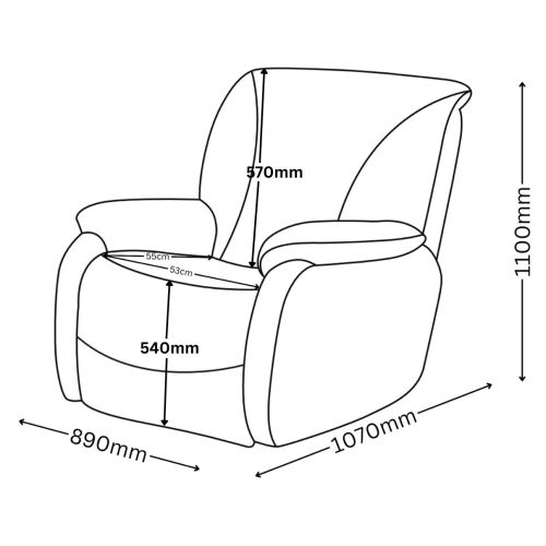 Sanotechnik - STANDARD – MASSAGESESSEL schwarz 89 x 110 x 107  cm
