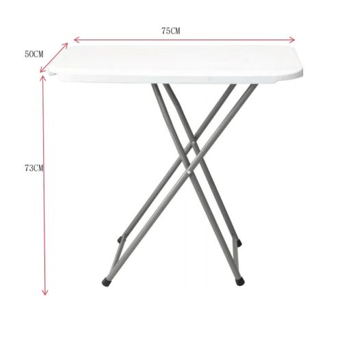 Tisch klappbar weiß  75x50x(56-73) cm