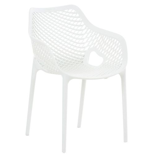 Sanotechnik - Vanjski naslonjač bijel s naslonima za ruke