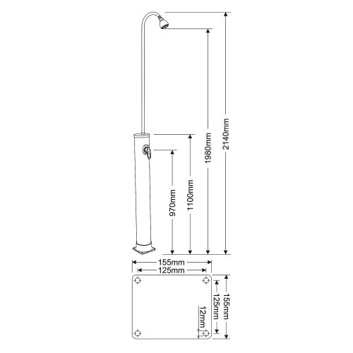 Solardusche schwarz 10L