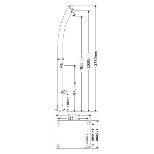 Solardusche schwarz 20L