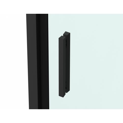 Rundduschkabine schwarz 80x80x200cm ESG Easy-Clean