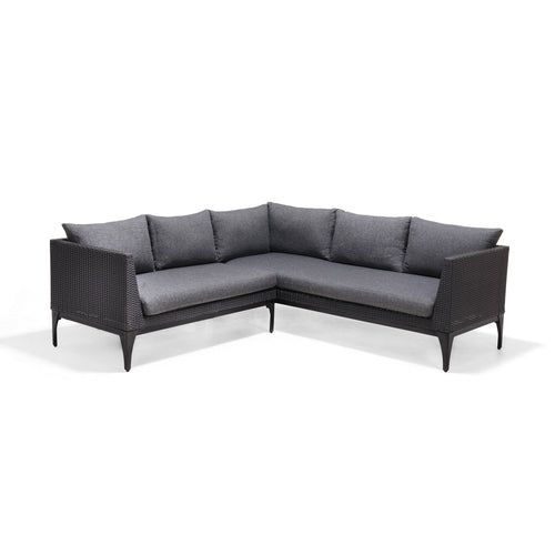 Infinity sofa-set uključuje jastučiće za sjedenje i naslon, crna boja