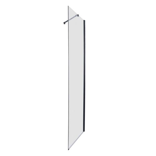 Glasfixteil schwarz matt 85-87x195cm